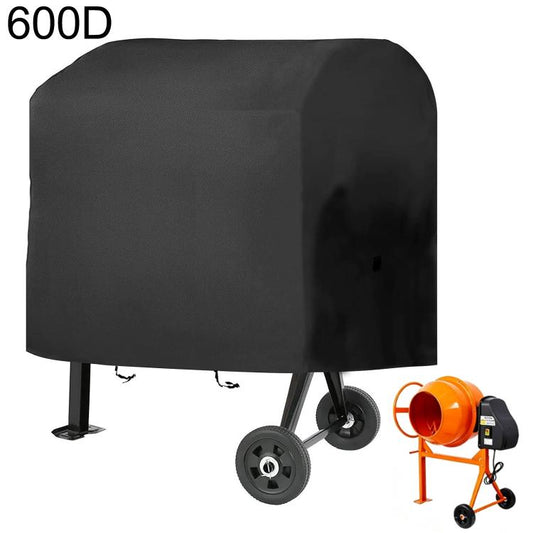 600D oxford cloth cement mixer cover, dark gray, fitted with tie straps