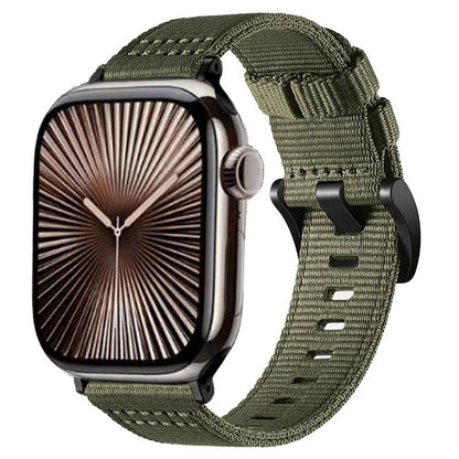 Canvas Nylon Pin Buckle Watch Band, For Apple Watch 46mm / 49mm / 45mm / 44mm