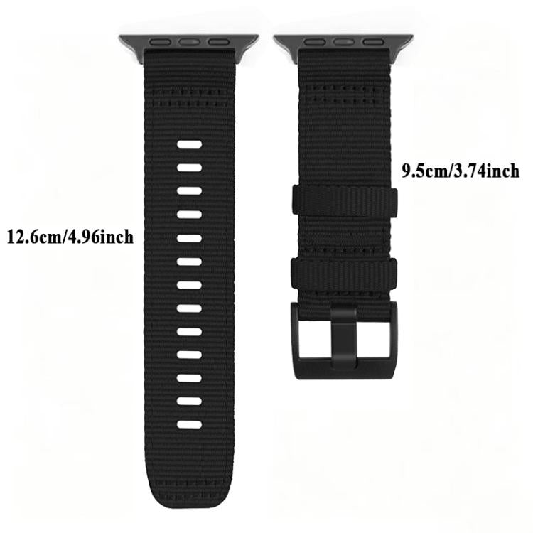 Canvas Nylon Pin Buckle Watch Band, For Apple Watch 46mm / 49mm / 45mm / 44mm