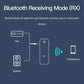 Mini Bluetooth audio receiver with 3.5mm AUX output, receiving (RX) mode