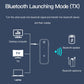 Mini Bluetooth AUX receiver adapter with 3.5mm plug, black body and wireless mode