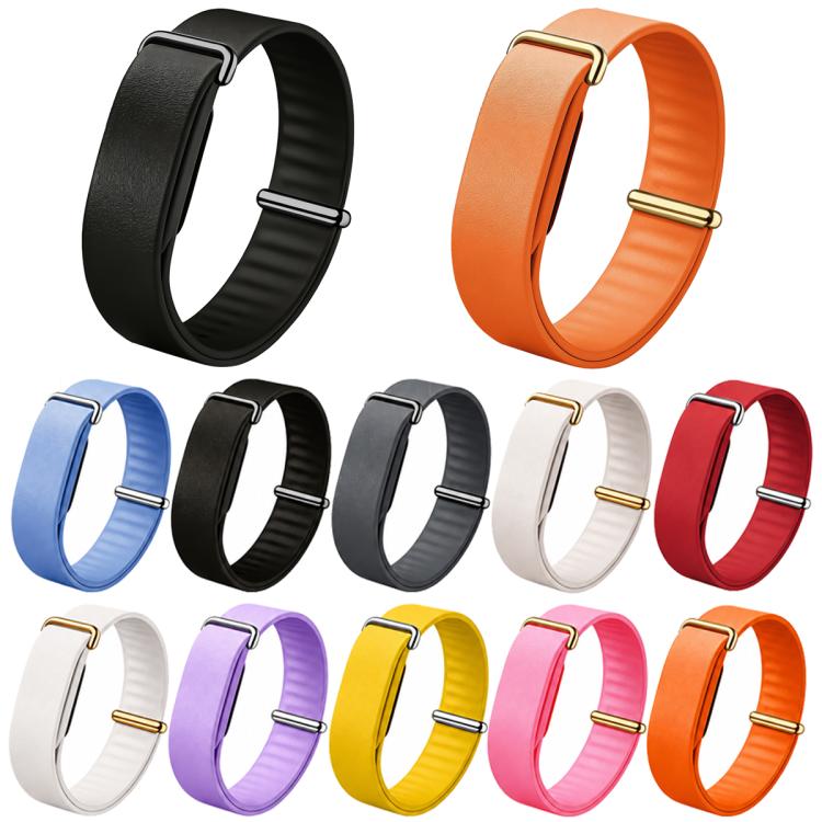 Solid Color PU Leather Loop Watch Band, For Google Fitbit Air
