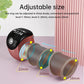 Adjustable smart prayer ring counter with band shown in multiple sizes