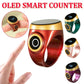 Bluetooth prayer counter ring set in multiple colors, black OLED screens showing 128