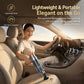 Handheld car vacuum cleaner being used inside a car to clean near the seat