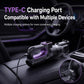 Handheld car vacuum cleaner with Type-C charging port and purple top handle.