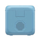 Blue kids printer back panel with speaker grille and vent holes