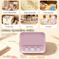 Pink kids printer front with control buttons and AI icon on screen