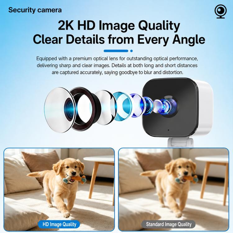 Wireless window security camera with multi-lens imaging design illustration