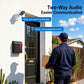 White wireless window security camera mounted on exterior wall