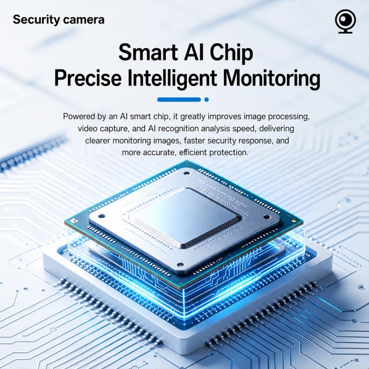 Wireless window security camera AI chip circuit module on blue board