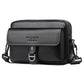WEIXIER lychee-textured crossbody bag, black, front view with adjustable strap