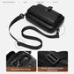 WEIXIER crossbody bag, black, adjustable strap with detachable clips and zip top
