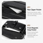 WEIXIER crossbody bag, black, rear zipper pocket and front magnetic snap pocket