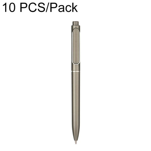Silver retractable gel pen, 0.5mm bullet tip