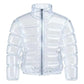 Inflatable transparent beer jacket, clear shell with front zipper
