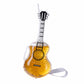 Inflatable beer guitar costume with clear yellow body and adjustable strap
