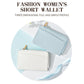 Light blue and milk white zip coin card bag set with card slots and zipper pulls