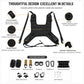 Black motorcycle tank vest bag with straps, D-rings, buckles, and included hardware