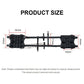 Motorcycle tank vest bag with dimension view, black straps and front mount bar