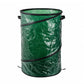 Green foldable leaf garbage bag with black band and reinforced top rim