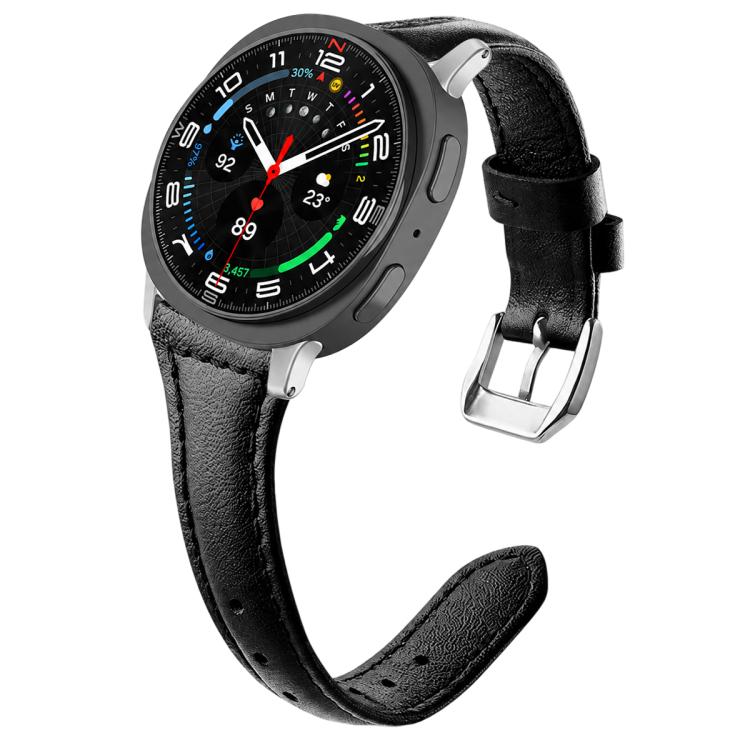 xDfind Slim Waist Vegan Leather Watch Band, For Galaxy Watch Ultra2 2026 / 2025 / 1 2024, For Galaxy Watch9 / 8 / 8 Classic