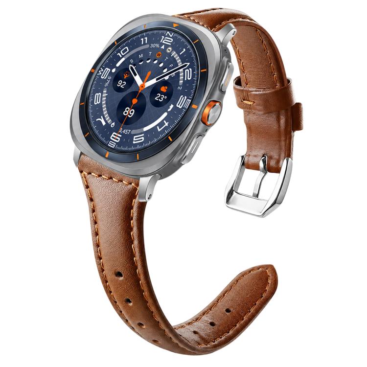xDfind Slim Waist Vegan Leather Watch Band, For Galaxy Watch Ultra2 2026 / 2025 / 1 2024, For Galaxy Watch9 / 8 / 8 Classic
