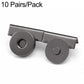 Dark gray magnetic bag clasp set: two round metal snap halves with attachment tabs
