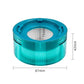 Turquoise post-filter replacement with pleated insert, approx 87mm wide