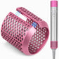 Replacement magnetic hair curler filter mesh, pink perforated metal sleeve