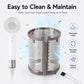 Washable stainless mesh inner filter cylinder with dark frame for hair dryer