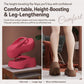 Thick-soled EVA flip-flops in red, height-boosting chunky platform with thong straps