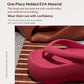 Rose red EVA one-piece molded flip-flops with open toe strap