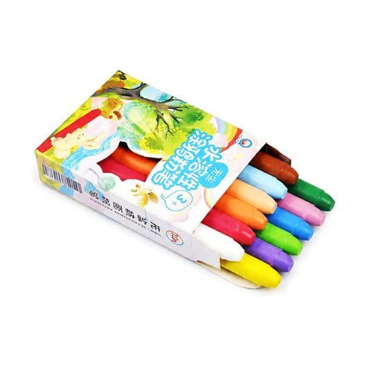 Colorful water-soluble dustless chalk set, boxed with multicolor chalk sticks
