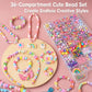 DIY beaded bracelet kit showing colorful bead necklaces and bracelets with cute charms