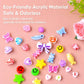 DIY beaded bracelet kit with assorted shell, star, fish, and animal-shaped beads