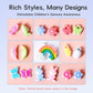 DIY beaded bracelet kit with variety of small charm beads in labeled style boxes