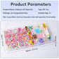 36-compartment DIY beading kit box with colorful beads, charms, and bracelet tools