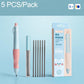 Light blue and pink grip correction mechanical pencils, 5-pack with spare tips