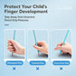 Three hand grip positions with blue kids correction mechanical pencils