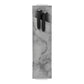 Marble-gray PU leather pen sleeve with dual elastic pen slots and stitched seams