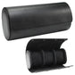 Black three-slot vintage leather watch case with snap-closure and padded inner holders