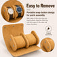 Tan suede-lined two-slot watch case with snap-button inner tray