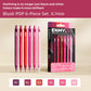 Blush pop 6-piece acrylic fineliner gel pen set with 0.7 mm tips