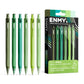Set of green acrylic fineliner gel pens with 0.7 mm tips, 6-pack