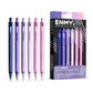 Set of purple and pink acrylic fineliner gel pens with 0.7 mm tips, 6-pack