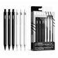 Acrylic fineliner pen set of six: black and white pens with blister pack