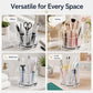 Clear plastic pen holder organizer for office, vanity, bathroom, and craft supplies