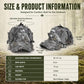 Grey leaf-camouflage dome sunshade cap shown from front and side angles