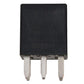 Black 5-pin relay with metal legs and printed specifications on the rear housing